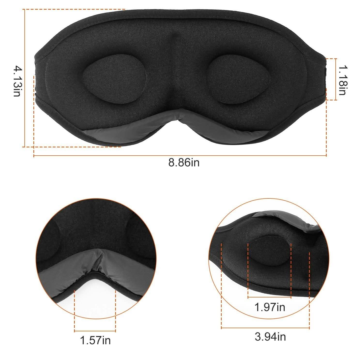 2-Pack: 3D Contoured Cup Light Blockout Sleeping Mask DailySale