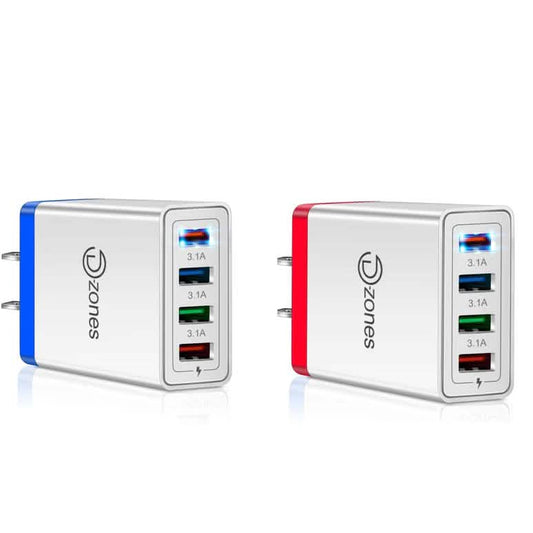 2-Pack: 4 Port High-Speed Wall Charger DailySale