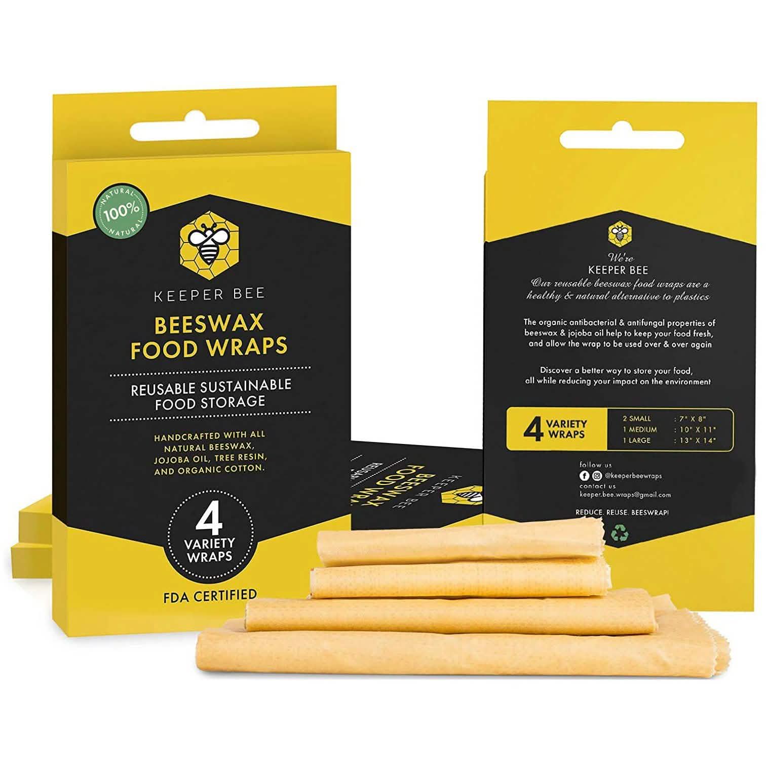 2-Pack: 4 Variety Beeswax Food Wraps DailySale