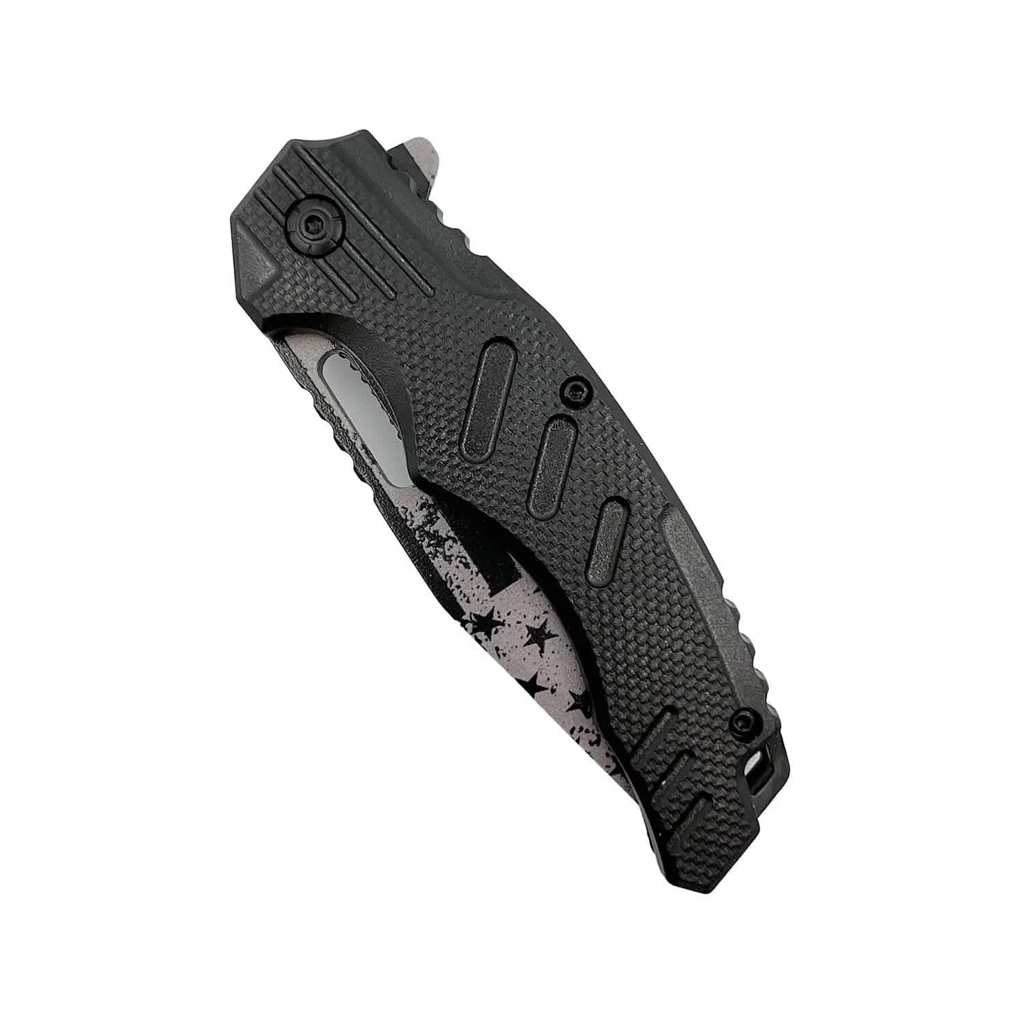 2-Pack: 4.75" American Flag Tanto Blade with ABS Handle DailySale