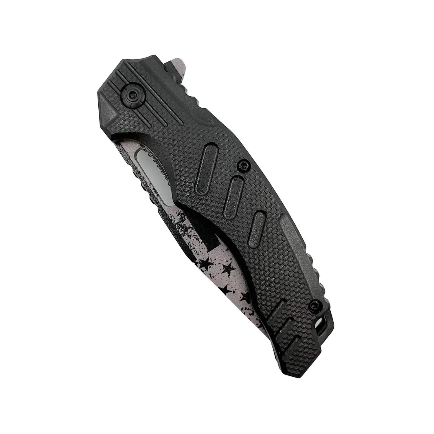 2-Pack: 4.75" American Flag Tanto Blade with ABS Handle DailySale