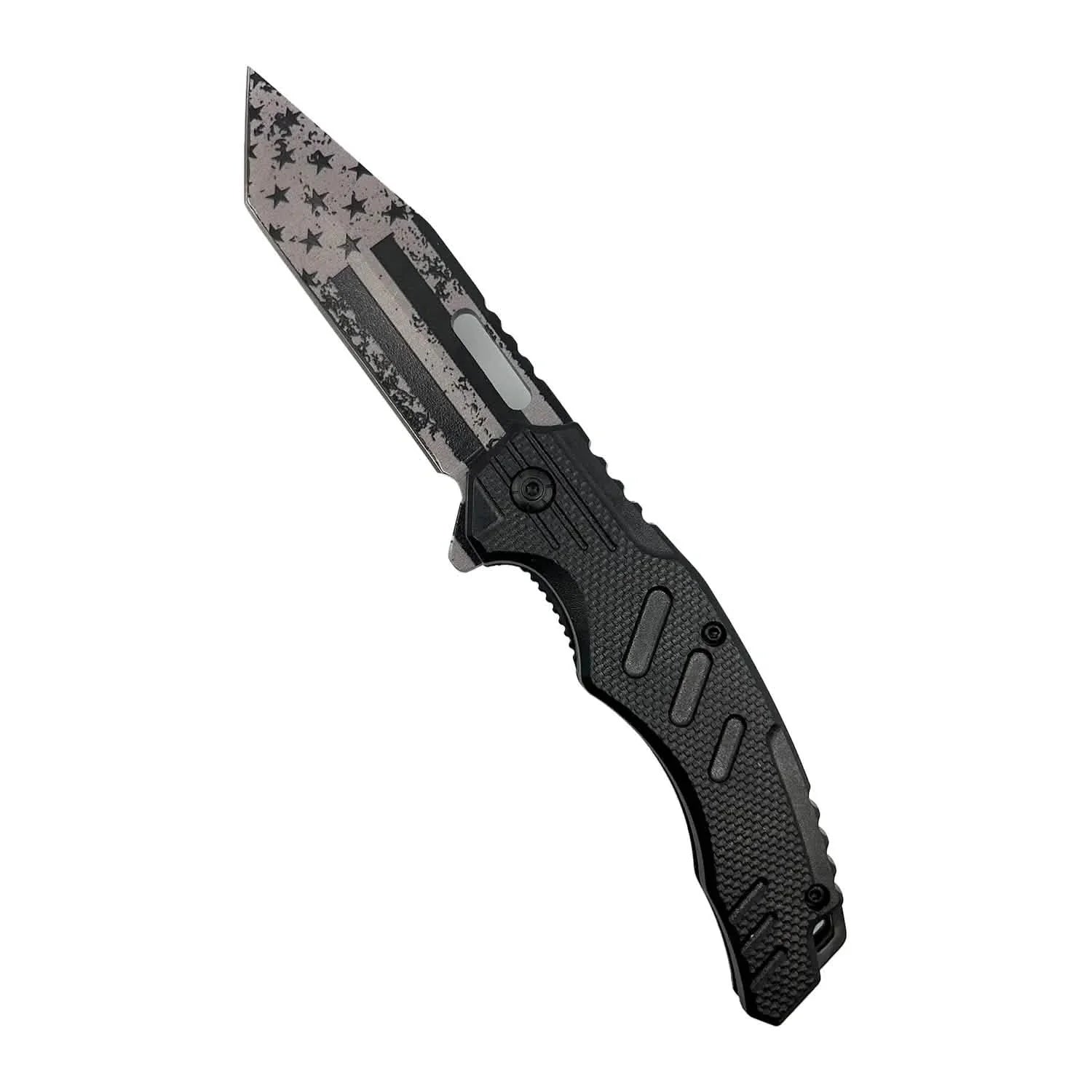 2-Pack: 4.75" American Flag Tanto Blade with ABS Handle DailySale