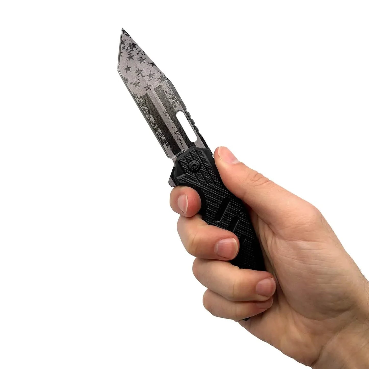 2-Pack: 4.75" American Flag Tanto Blade with ABS Handle DailySale
