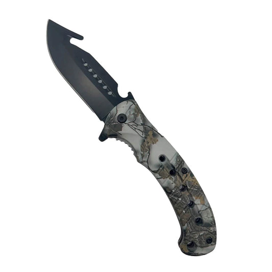 2-Pack: 8.75" Camo Spring Assisted Knife with ABS Handle DailySale