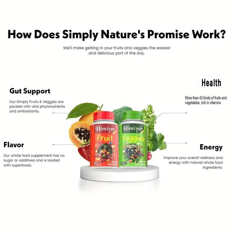 2-Pack: 90-Day Fruit and Veggie Supplements Bundle DailySale