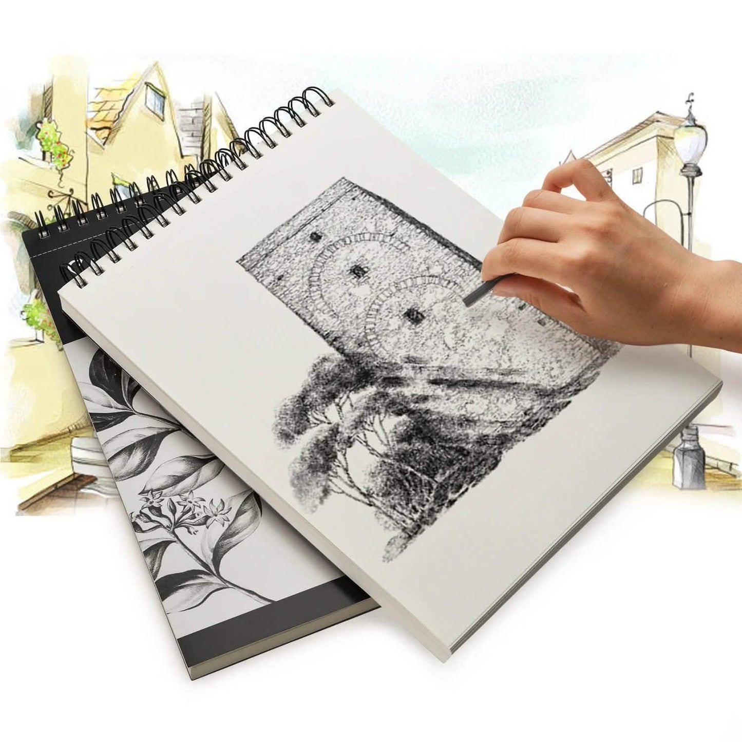 2-Pack: 9X12" 100 Sheets Spiral Sketch Pad DailySale