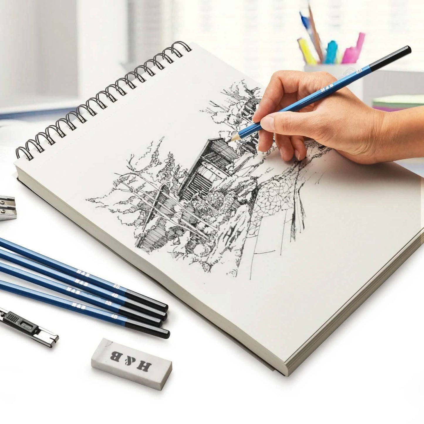 2-Pack: 9X12" 100 Sheets Spiral Sketch Pad DailySale