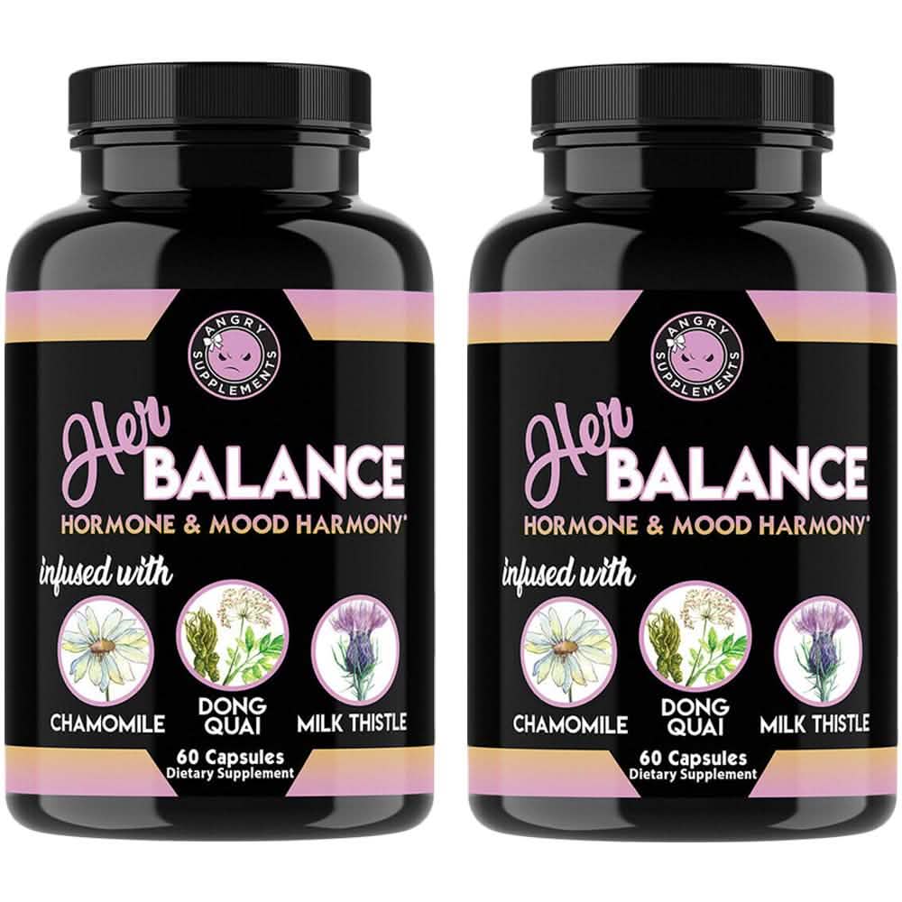 2-Pack: Angry Supplements Her Balance Women's Hormone & Mood, PMS & Menopause Relief DailySale