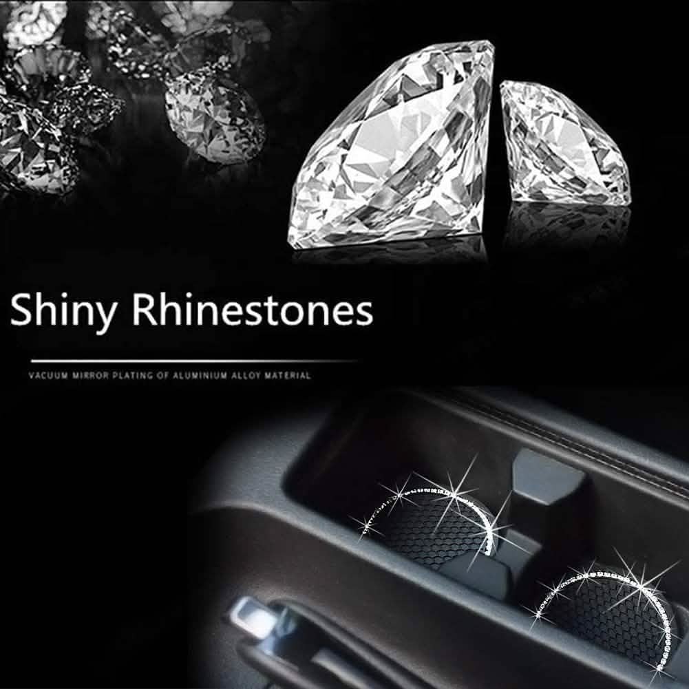 2-Pack: Anti-Slip Crystal Rhinestone Car Coaster DailySale