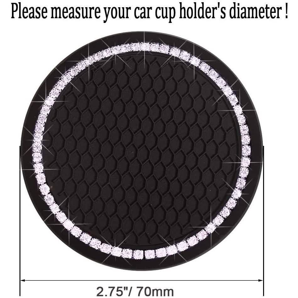 2-Pack: Anti-Slip Crystal Rhinestone Car Coaster DailySale