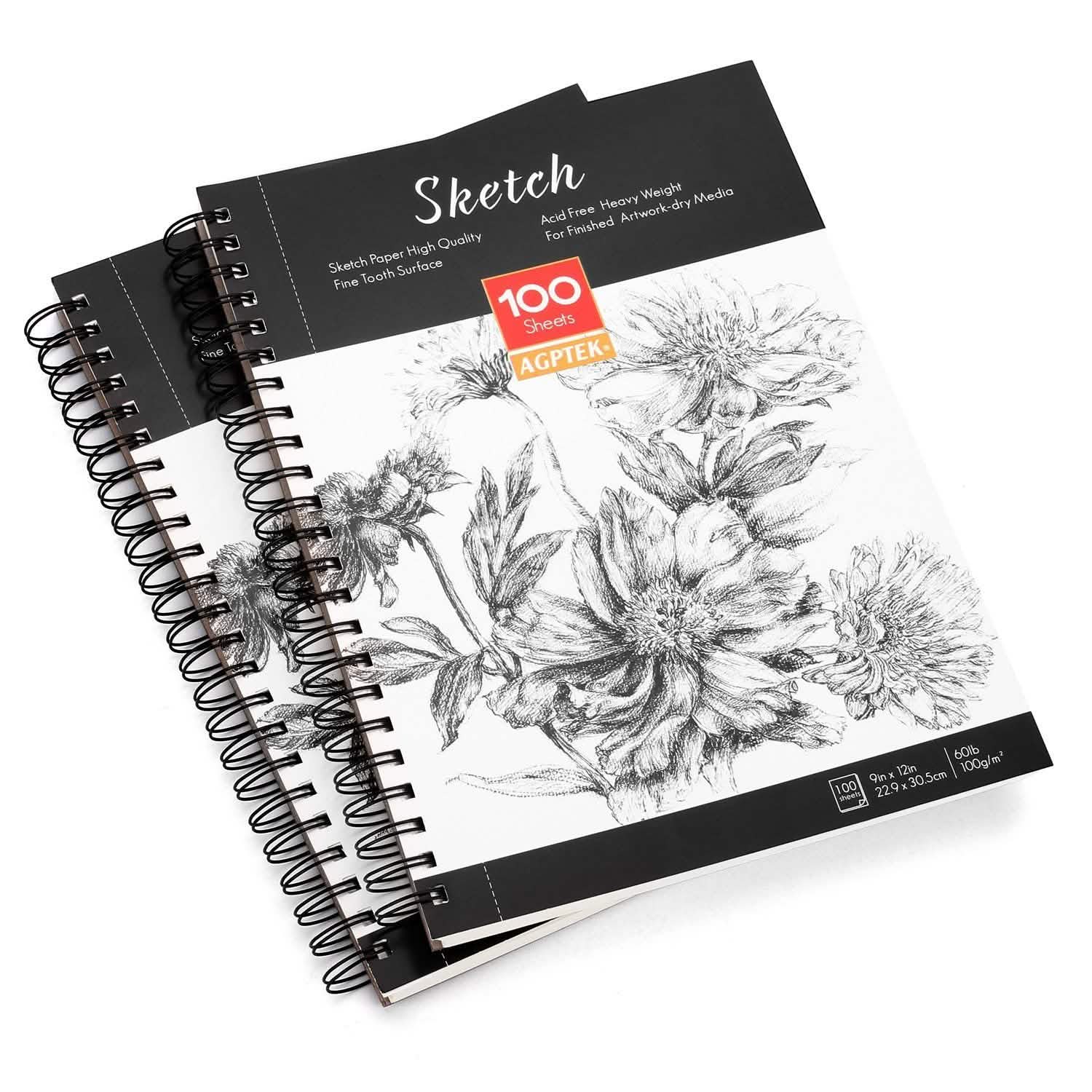 2-Pack: Art SketchBook 100 Pages for Writers Illustrators DailySale