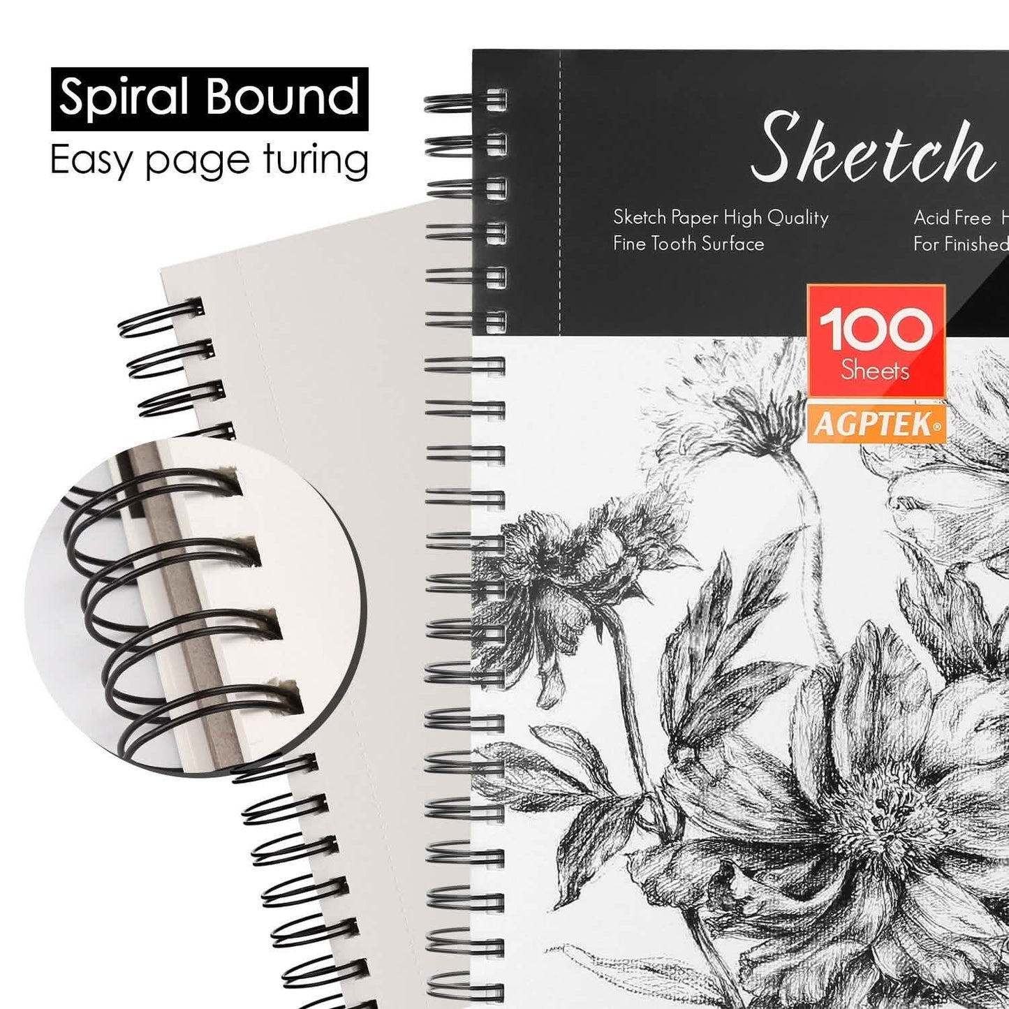 2-Pack: Art SketchBook 100 Pages for Writers Illustrators DailySale