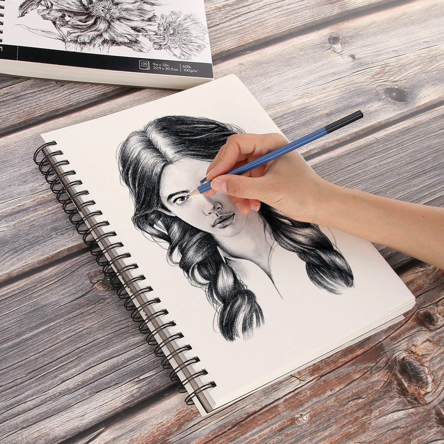 2-Pack: Art SketchBook 100 Pages for Writers Illustrators DailySale