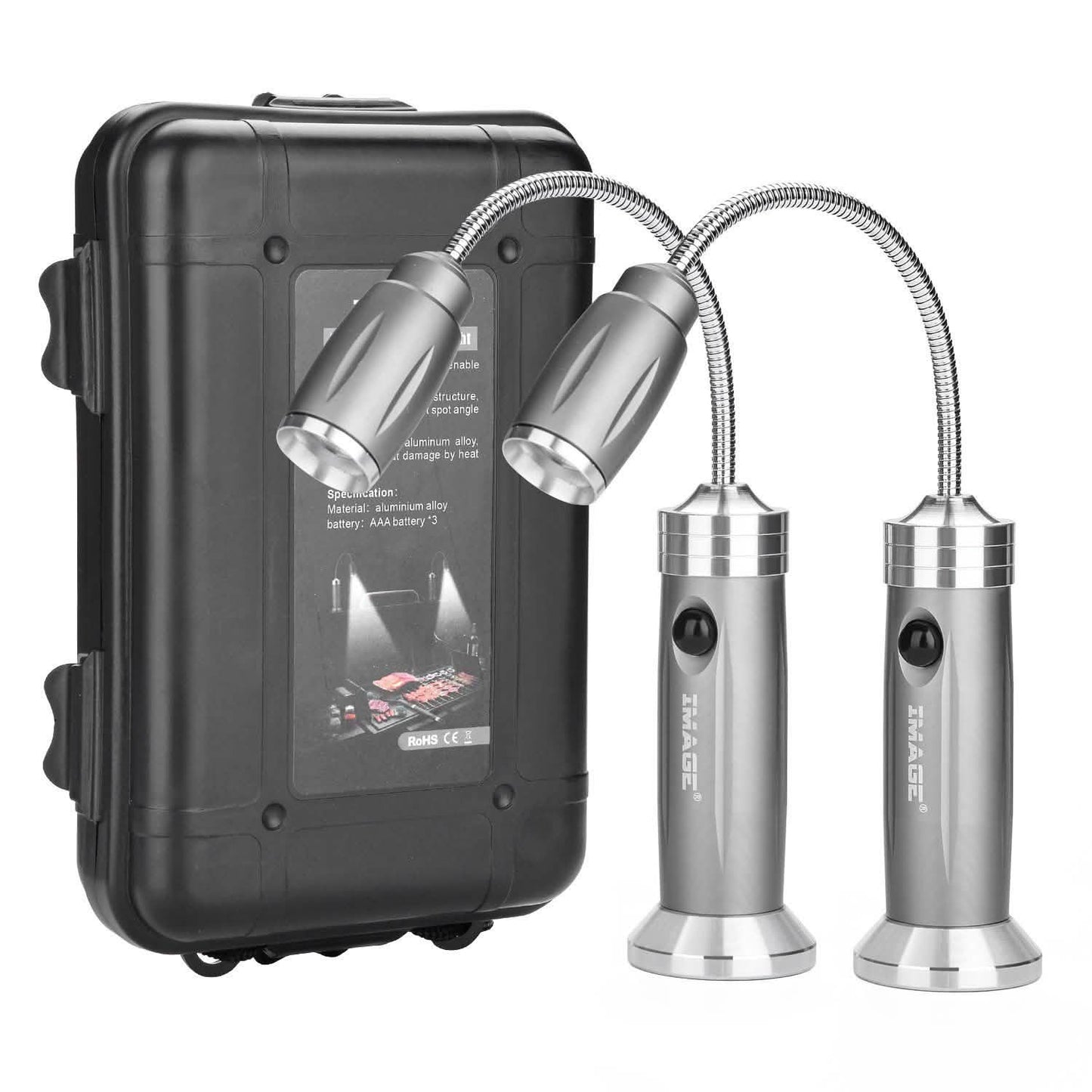 2-Pack: BBQ Grill LED Flashlight Goose Neck Outdoor Lamp DailySale
