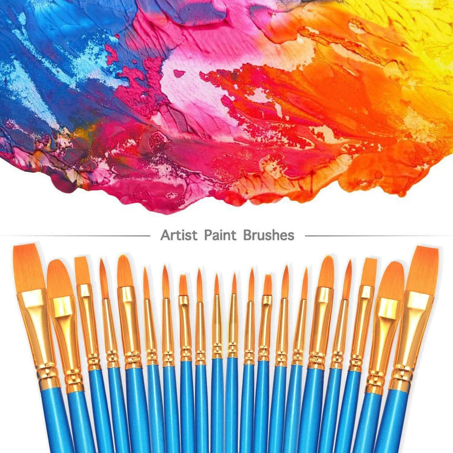 2-Pack: BOSOBO 10 Sizes Paint Brushes Set DailySale