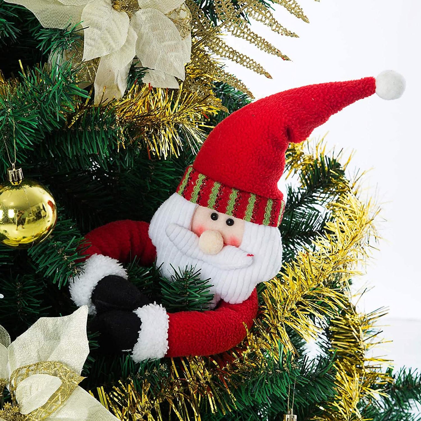 2-Pack: Christmas Curtain Buckle Doll Santa & Snowman DailySale
