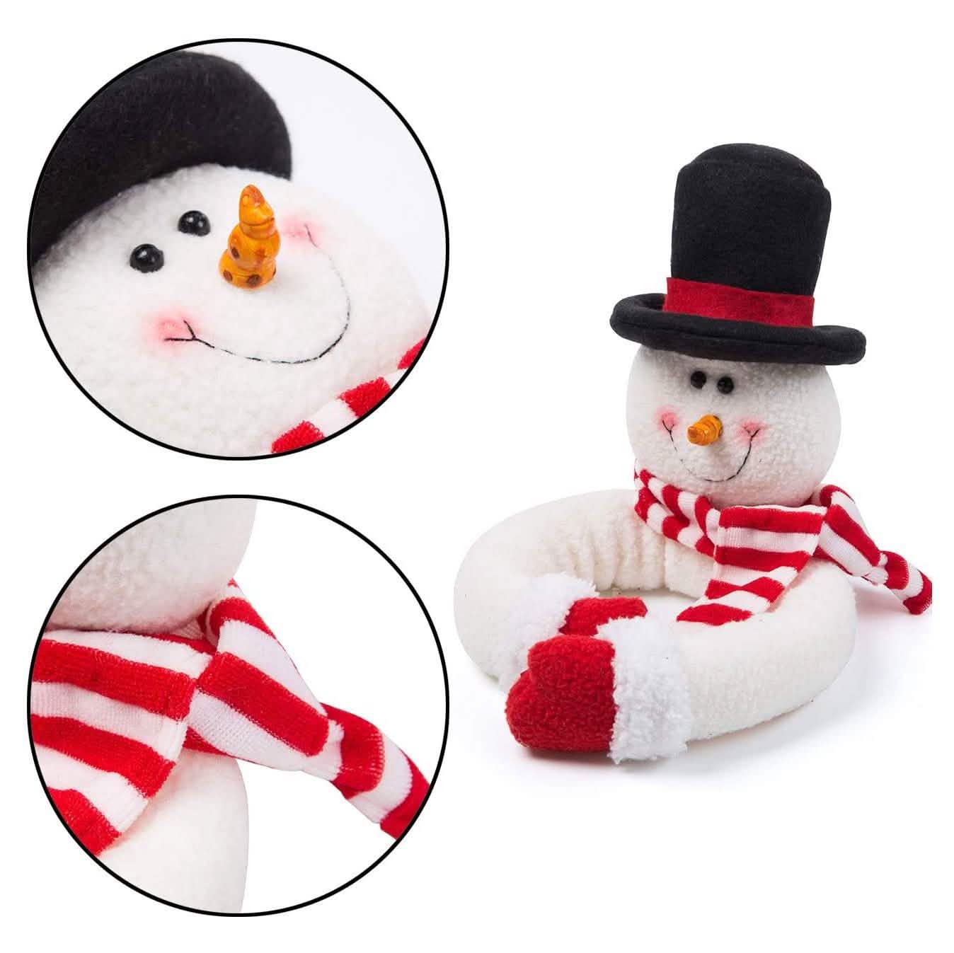 2-Pack: Christmas Curtain Buckle Doll Santa & Snowman DailySale