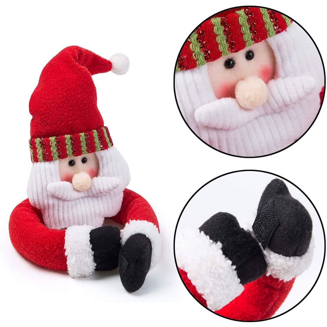 2-Pack: Christmas Curtain Buckle Doll Santa & Snowman DailySale