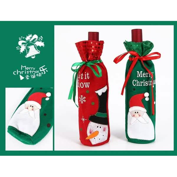 2-Pack: Christmas Decorations Red Wine Bag DailySale