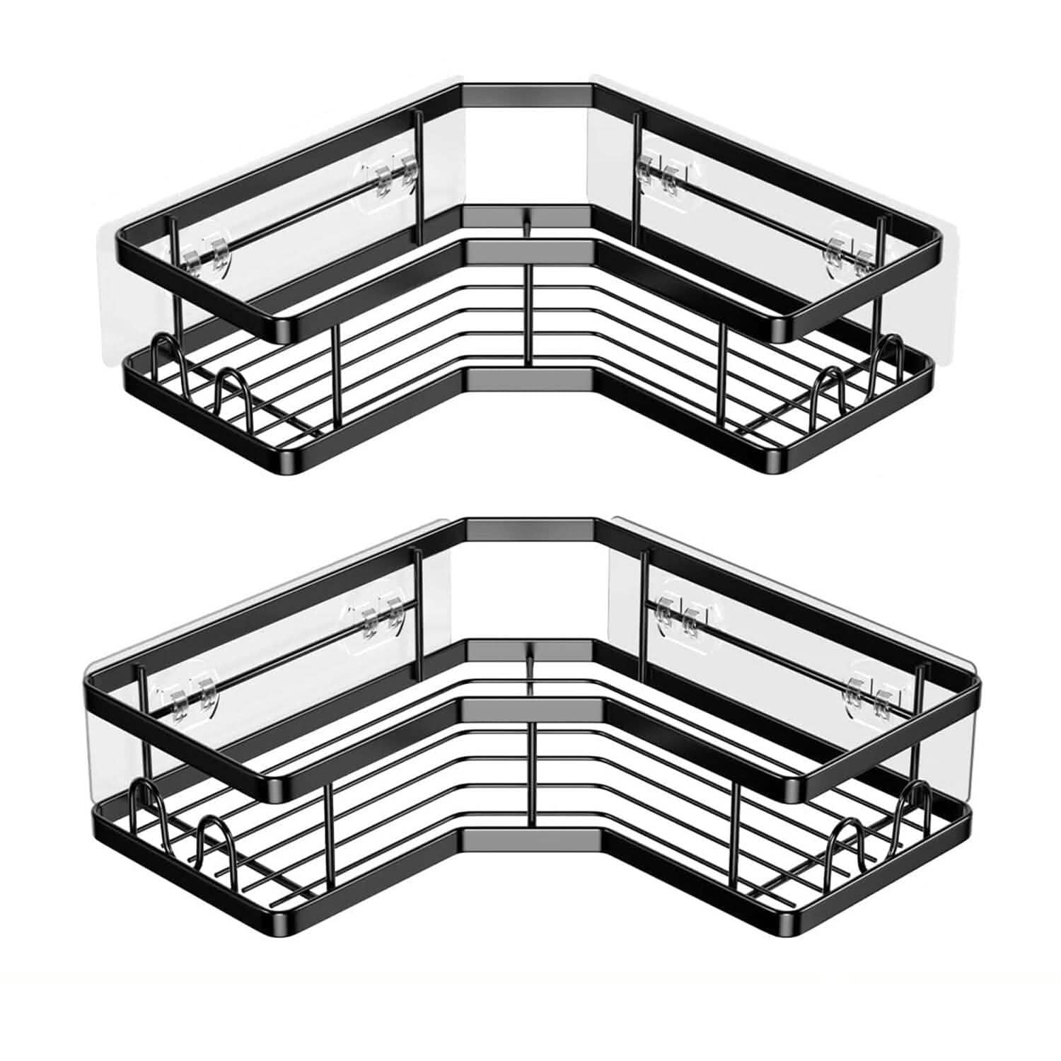 2-Pack: Corner Shower Caddy No Drilling Adhesive Shower Organizer DailySale