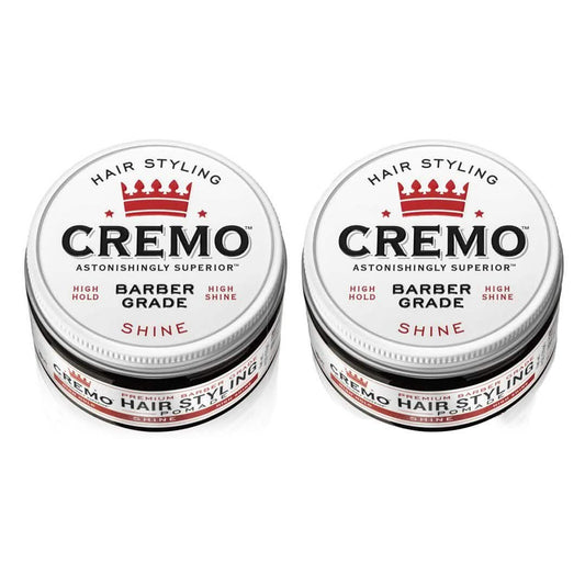 2-Pack: Cremo Premium Barber Grade Hair Styling Shine Pomade 4oz DailySale