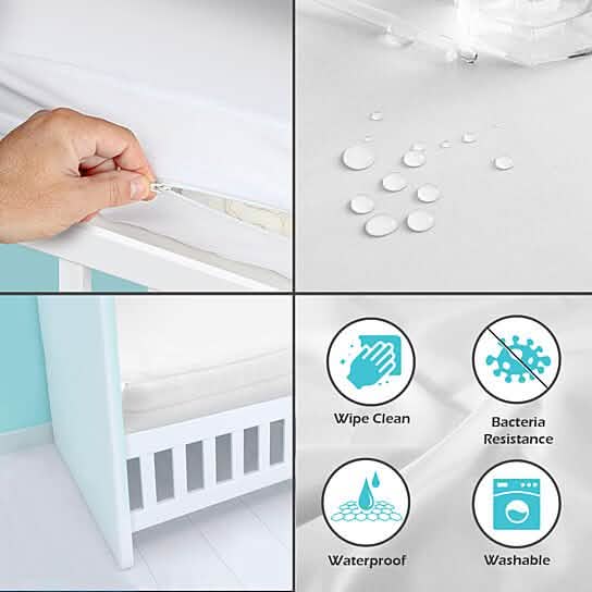 2-Pack: Deluxe Vinyl Zippered Crib Mattress Cover DailySale