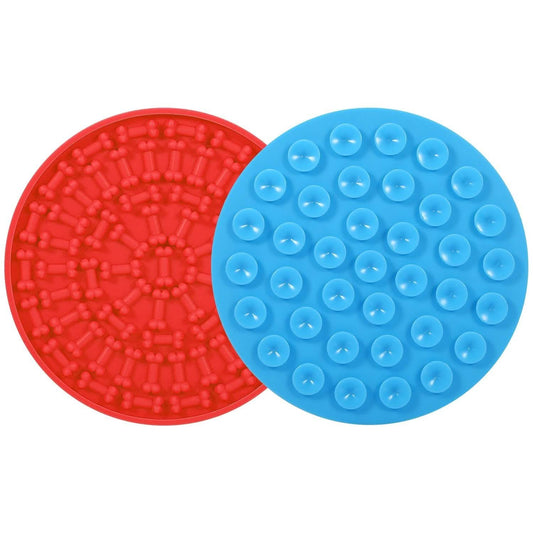 2-Pack: Dog Lick Pad Pet Shower Grooming Slow Feeder Distraction Mat DailySale