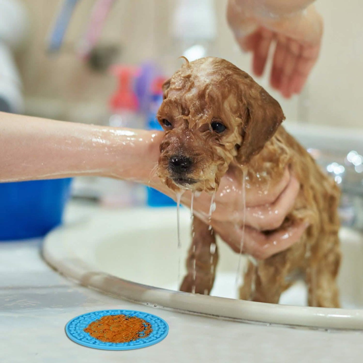 2-Pack: Dog Lick Pad Pet Shower Grooming Slow Feeder Distraction Mat DailySale