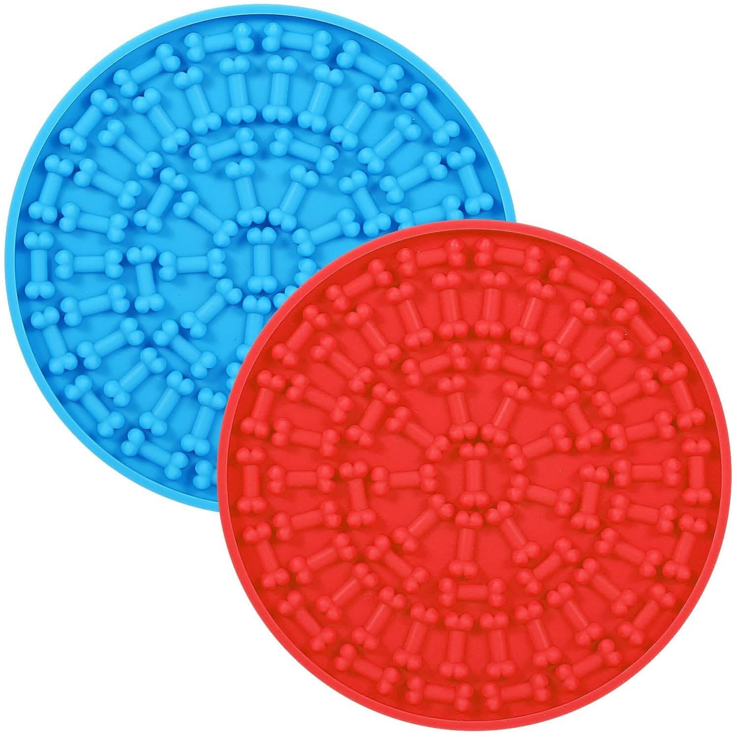 2-Pack: Dog Lick Pad Pet Shower Grooming Slow Feeder Distraction Mat DailySale