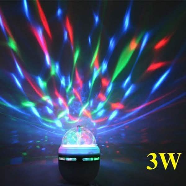 2-Pack: E27 3W Auto Rotating RGB LED Stage Light DailySale