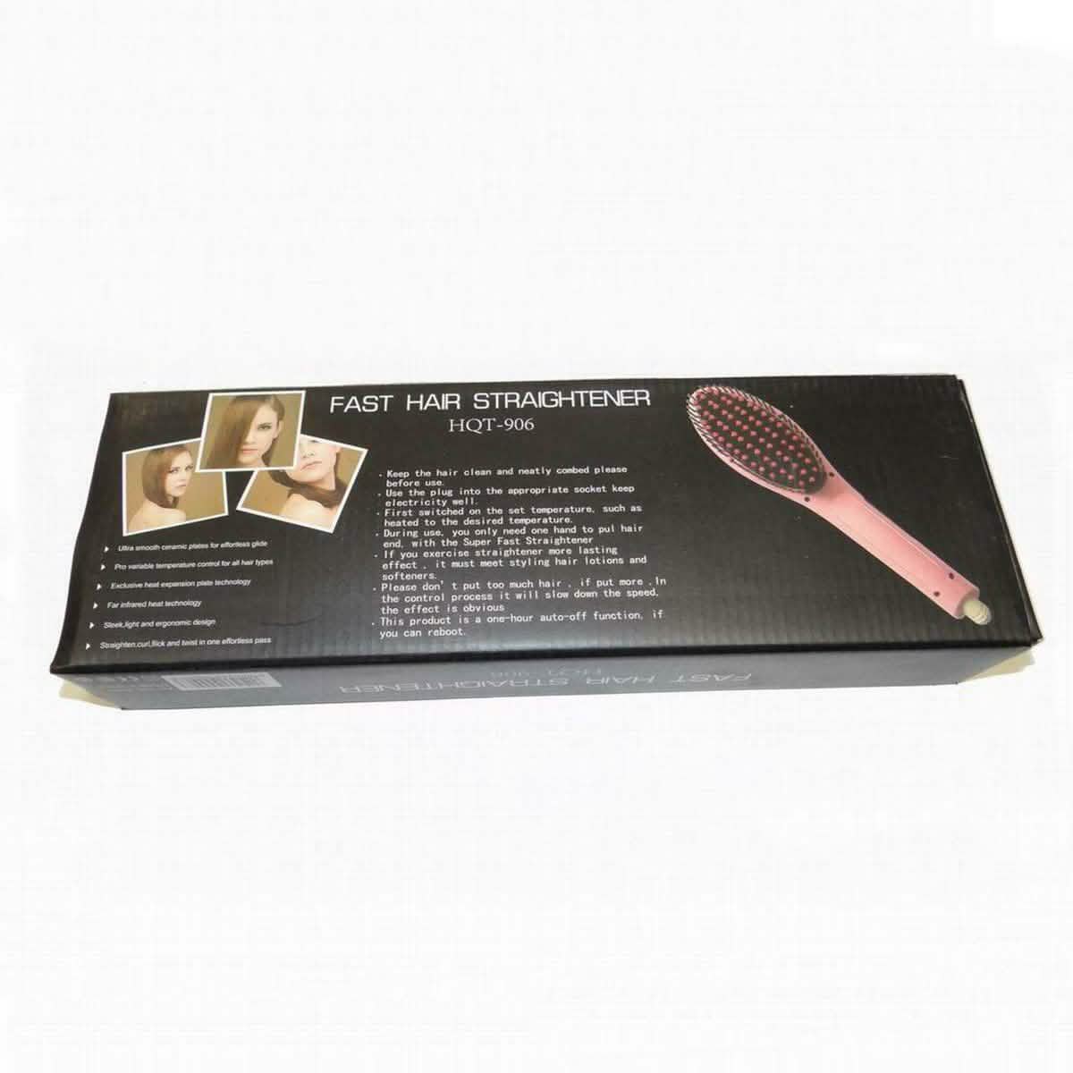 2-Pack: Electronic Fast Hair Straightener with Detangling Brush DailySale
