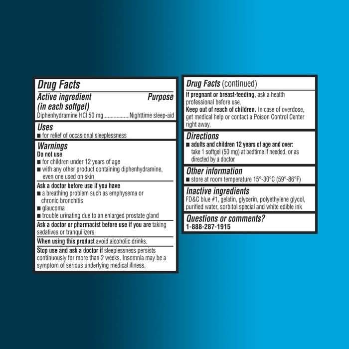 2-Pack: Equate Maximum Strength Nighttime Sleep Aid Softgels DailySale