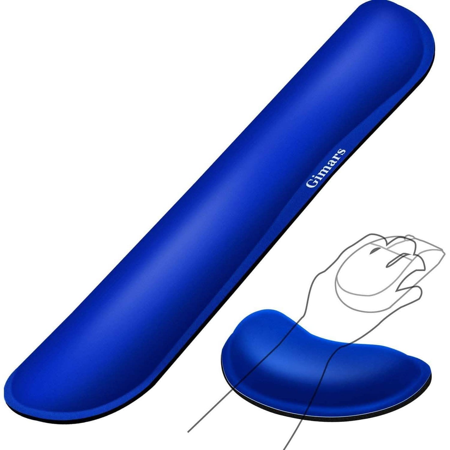 2-Pack: Gimars Upgrade Enlarge Gel Memory Foam Set Keyboard Wrist Rest Pad DailySale