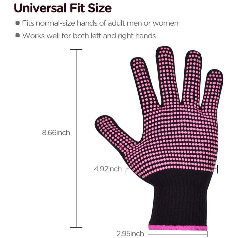 2-Pack: Heat Resistant Gloves with Silicone Bumps DailySale