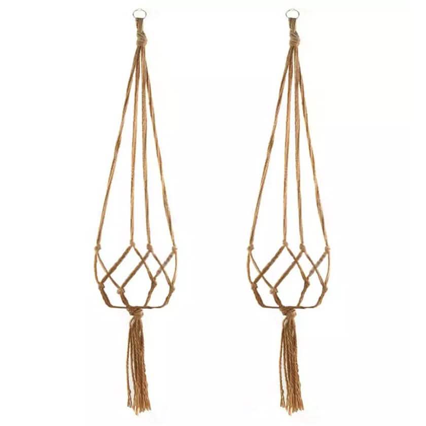 2-Pack: Indoor Outdoor Hanging Pot Rope Net Macrame Plant Hanger DailySale