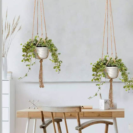 2-Pack: Indoor Outdoor Hanging Pot Rope Net Macrame Plant Hanger DailySale