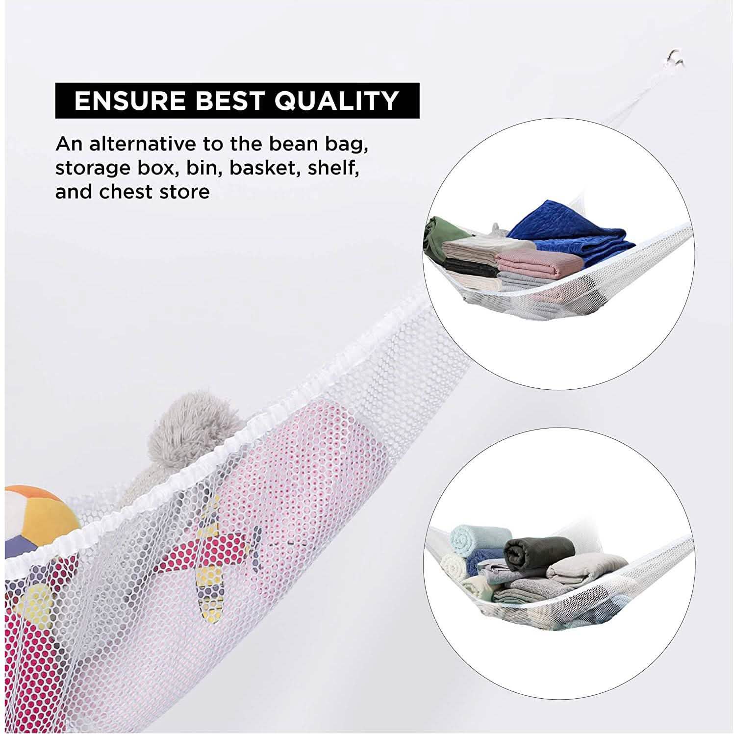 2-Pack: Jumbo Size Toy Stuffed Animal Storage Hammock with Elastic Bands DailySale