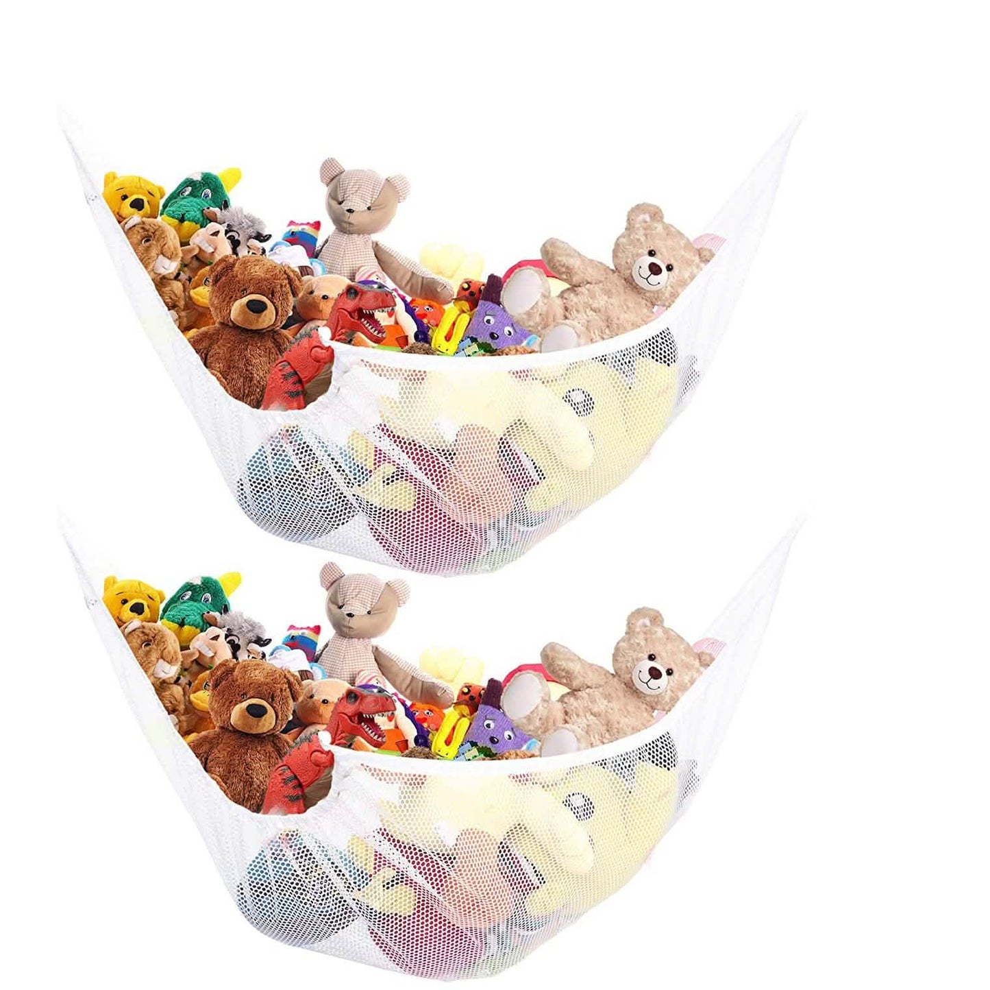 2-Pack: Jumbo Size Toy Stuffed Animal Storage Hammock with Elastic Bands DailySale