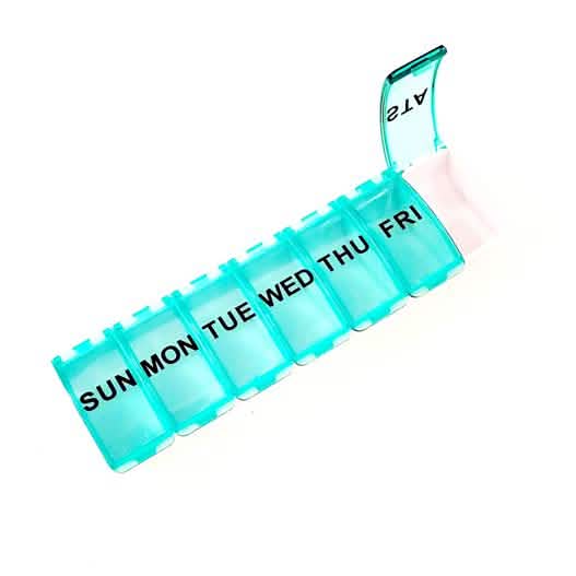 2-Pack: Jumbo Travel 7-Day Pill, Medicine, Vitamin Organizer Box DailySale