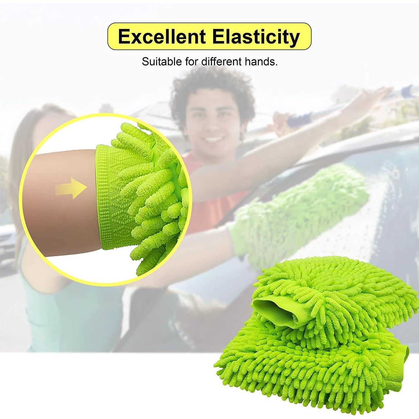 2-Pack: Large Size Microfiber Car Wash Mitt DailySale