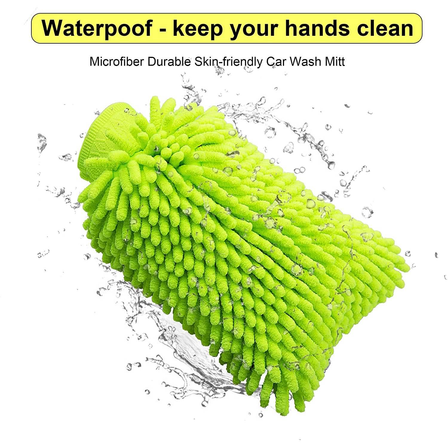 2-Pack: Large Size Microfiber Car Wash Mitt DailySale