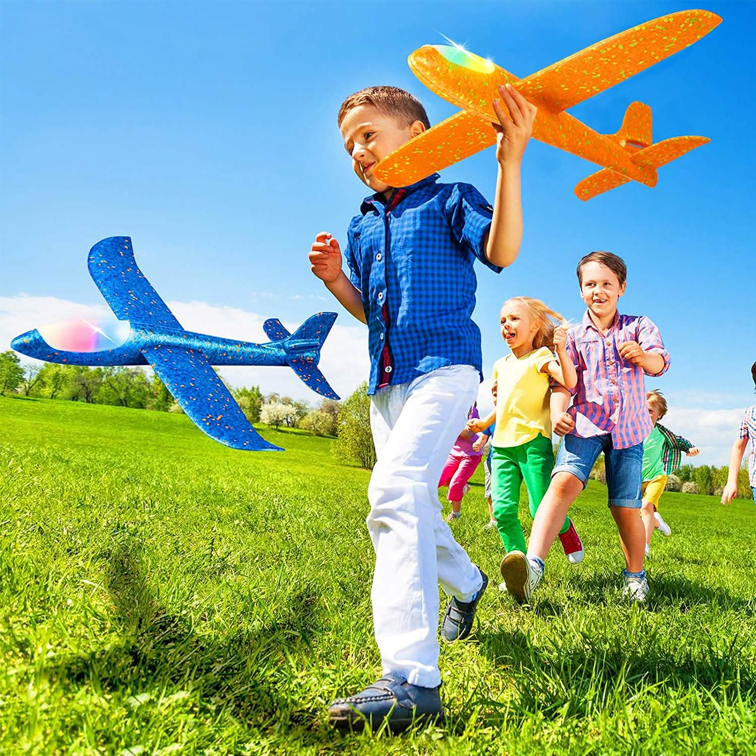 2-Pack: LED 17.5" Light Throwing Foam Airplane DailySale
