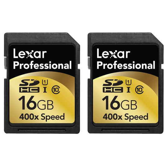 2-Pack: Lexar Professional 400x 16GB SDHC UHS-I Flash Memory Card DailySale