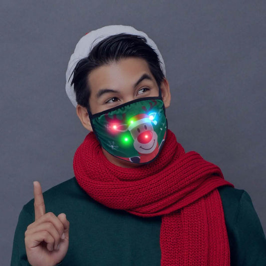 2-Pack: Light Up LED Holiday Face Masks DailySale