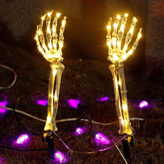 2-Pack: Light Up Skull Arm Stakes DailySale