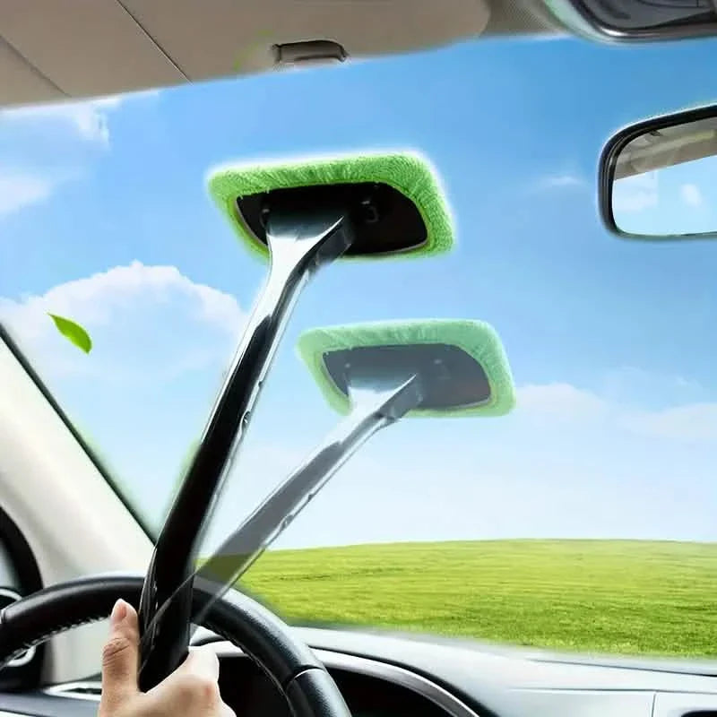 2-Pack: Long Handle Car Window Windshield Cleaner Brush Kit DailySale