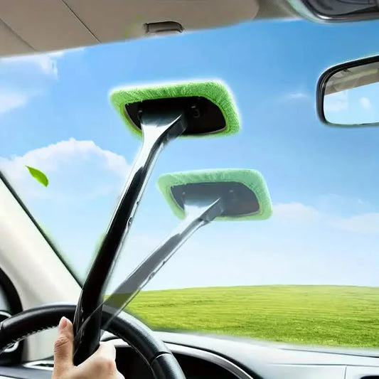 2-Pack: Long Handle Car Window Windshield Cleaner Brush Kit DailySale