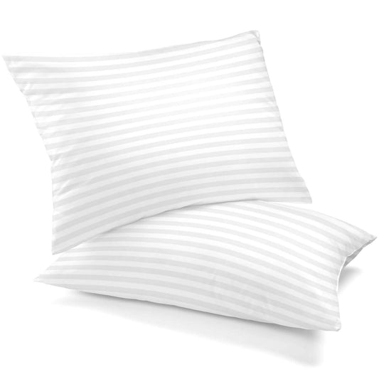 2-Pack: Lux Decor Collection Cotton Stripe Pillow Plush Bed Pillows Set DailySale