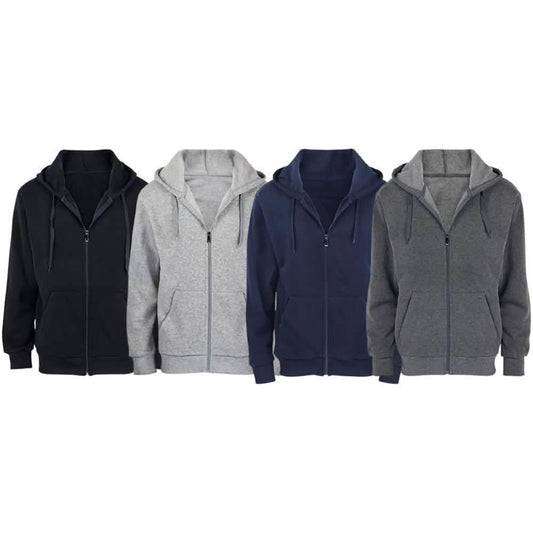 2-Pack: Men's Fleece Full-Zip Hoodies DailySale