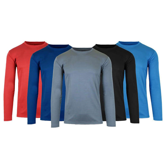 2-Pack: Men's Long Sleeve Moisture Wicking Performance Tee - Assorted Colors DailySale